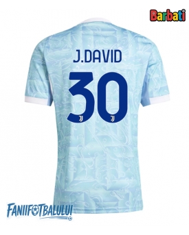 Juventus Jonathan David #30 Tricou Fotbal Replică 2025-26 Barbati Deplasare